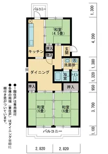 UR小鷺田公園【3階】の間取り