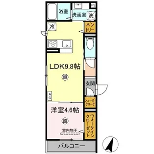 レーヴ・ウェル松代【3階】の間取り