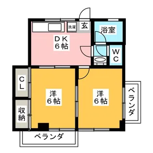 ローズハイツ【1階】の間取り