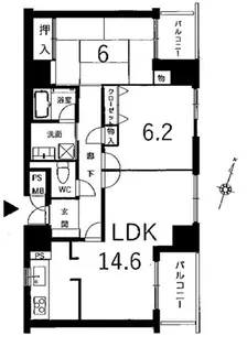 コスモ守山5番館【14階】の間取り