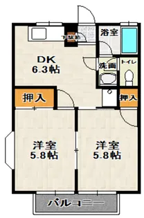 サンパレスオトロ【2階】の間取り