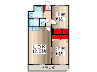 オパールマンション【3階】の間取り