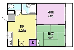 アザレアハイツ蒲池【2階】の間取り