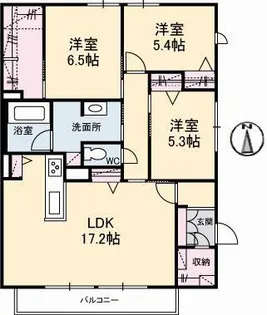 シャーメゾン エンネ【2階】の間取り