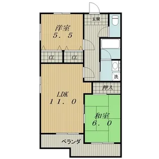 メゾンシャンビラージ多加木【4階】の間取り