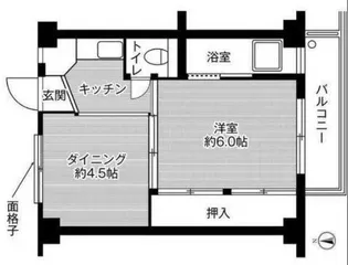 ビレッジハウス西阿知1号棟【4階】の間取り