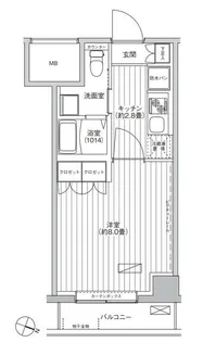 ヒューリック世田谷【2階】の間取り