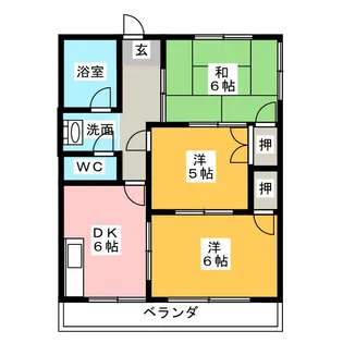 メゾンかわはら【1階】の間取り