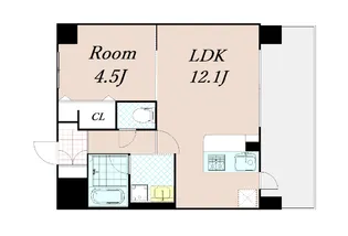 クレアドーレ京都二条【3階】の間取り