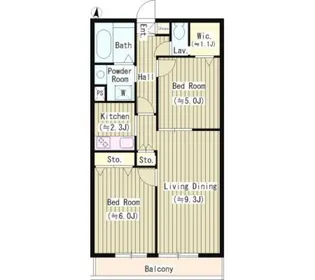 ミラージュビュー荻窪【2階】の間取り