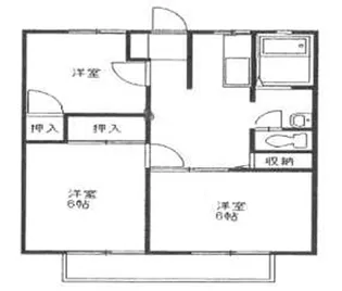 ハイツファミール【1階】の間取り