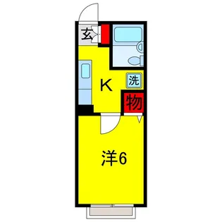 西君塚ハイツB【1階】の間取り