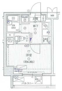 アプレシティ両国【6階】の間取り
