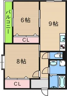 セルヴィ住吉川【5階】の間取り