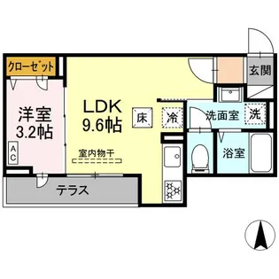 グラナーデ扇I D【1階】の間取り