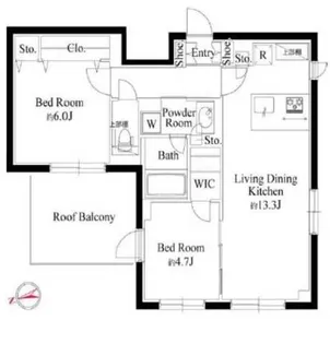 ラ・ペルラ下北沢【4階】の間取り