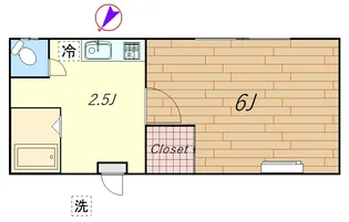 メゾンタカオ【1階】の間取り