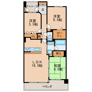 aLATO白壁東【3階】の間取り