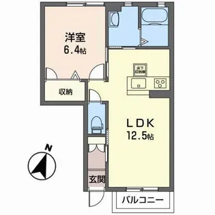 シャーメゾン青野【1階】の間取り