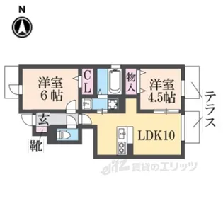 セントレジス八尾【1階】の間取り