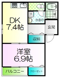 メゾンソレイユ【1階】の間取り