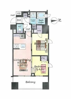 ルジェンテ上野黒門町【9階】の間取り