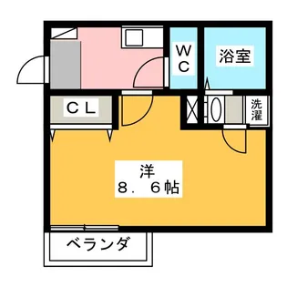 リブレア白竜B棟【2階】の間取り