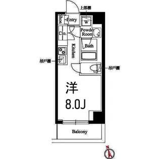 グリシーナ横浜桜木町【3階】の間取り