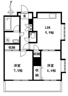 スカイパレス光が丘A棟【1階】の間取り