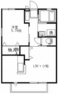 Kヒノデパナハイツ【1階】の間取り