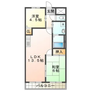 メゾン志氏野【4階】の間取り