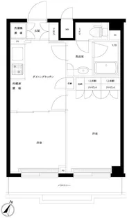 ルーブル下丸子【4階】の間取り