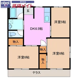 コーポ増田【1階】の間取り