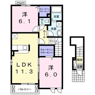アルコバレーノ I【2階】の間取り