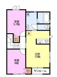 ミピアーチェ C【2階】の間取り
