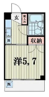 川端ハイツ【2階】の間取り