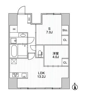 ALTERNA文京湯島【1階】の間取り