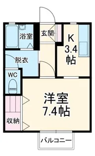 ラ・ドゥース中原【2階】の間取り