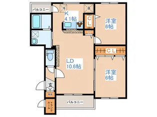 ハ-モニ-【4階】の間取り
