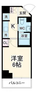 Log登戸station west【6階】の間取り
