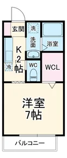 フィオーレ青木C【1階】の間取り