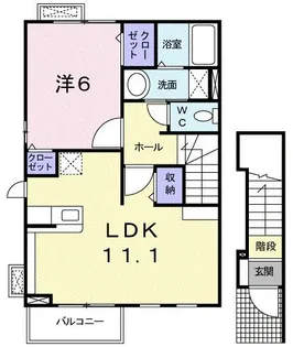 スカイガーデン【2階】の間取り