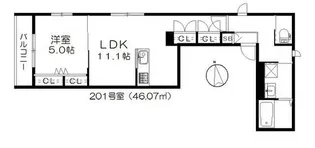 アイティム南麻布【2階】の間取り