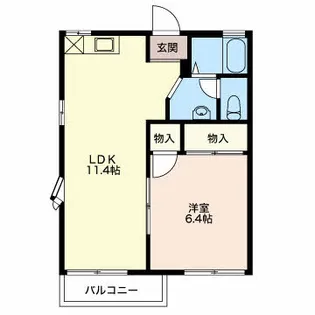 ハイツプリエール【2階】の間取り