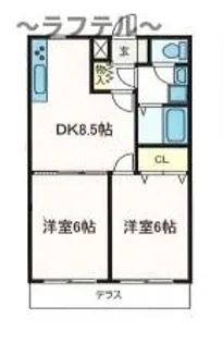 グリーンヒル東雲【1階】の間取り