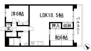 篠崎マンション【1階】の間取り