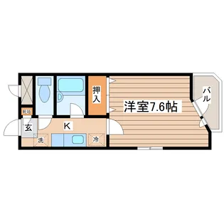 ベルソーレ長町南【2階】の間取り