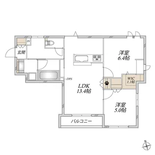(仮称)足立区梅田メゾン【2階】の間取り