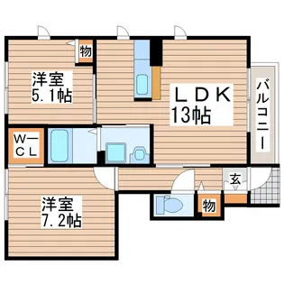 ピーチハウス【1階】の間取り
