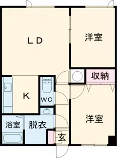 リバーサイドハイツA【3階】の間取り